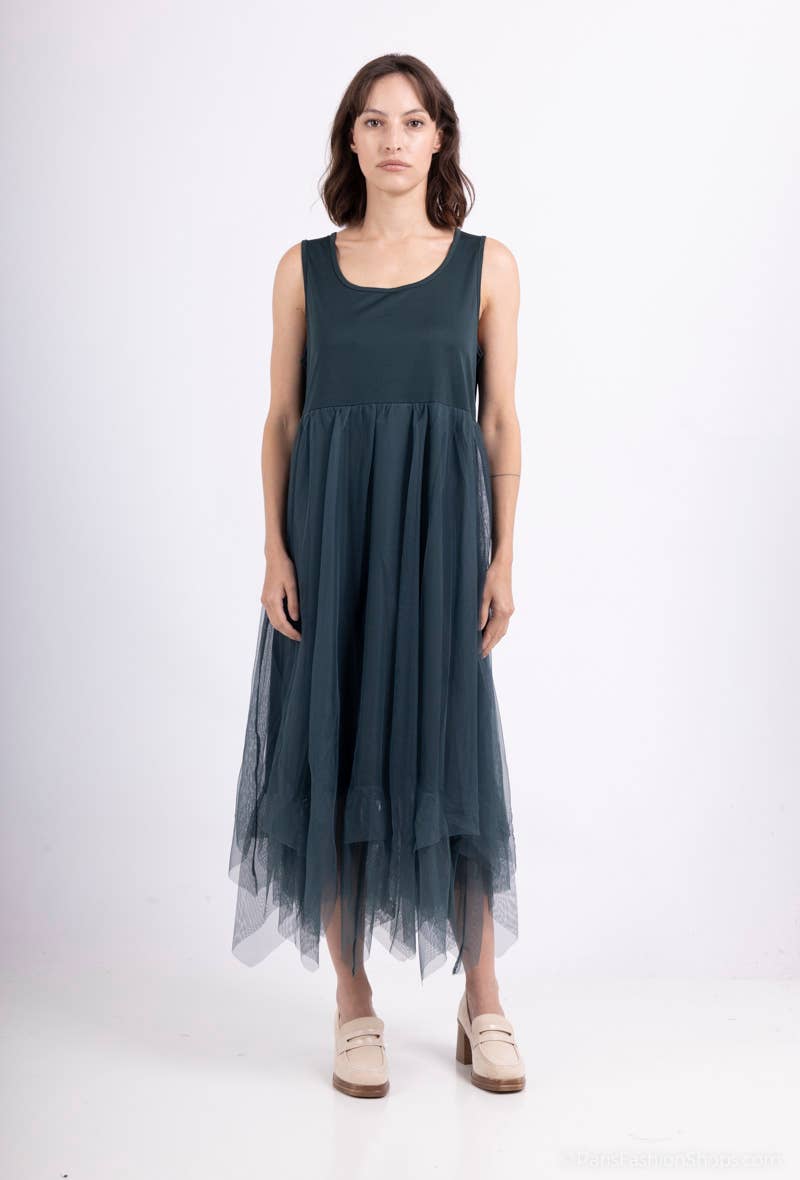 L'Emotion – wholesale Dress – Women's – Striped Textured Sweater Set & Tulle Dress15