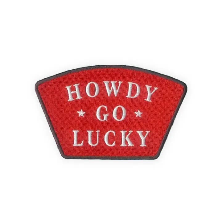 Dozer Custom Trucker Hats – Emblema por atacado – Emblema Bordado para Boné Trucker "Howdy Go Lucky" Termocolante