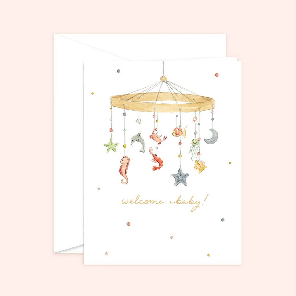 Almeida Illustrations - Wholesale Baby Card - Under the Sea Welcome Baby Card0