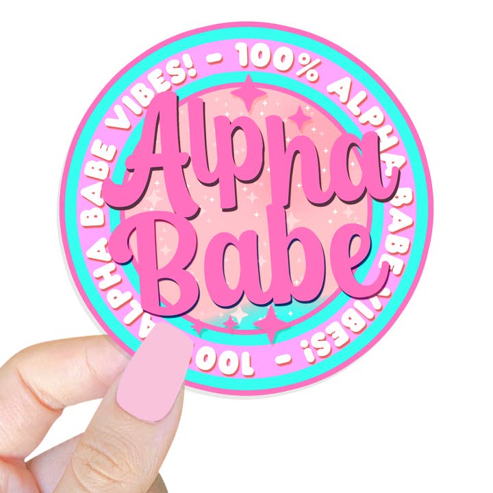 Lil Charmery - Wholesale Sticker - Alpha Babe Pink Sticker