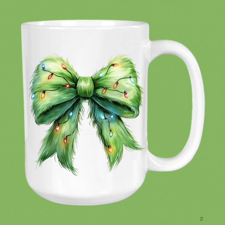 Luci di Natale, Fiocco di Natale, Tazza da caffè per la vendita all'ingrosso da parte di GirlySips