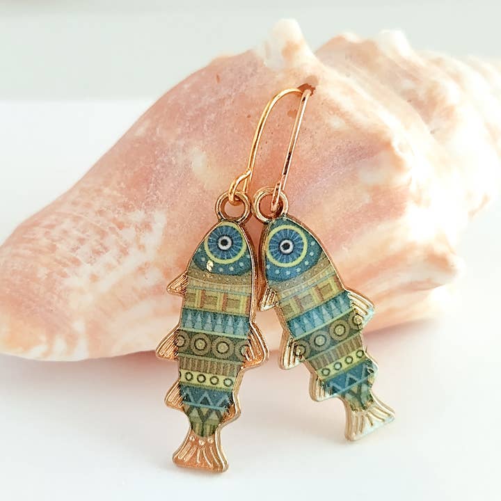 Preppy fiskeøreringe, nautiske øreringe for engroshandel hos Piccadilly Pendants