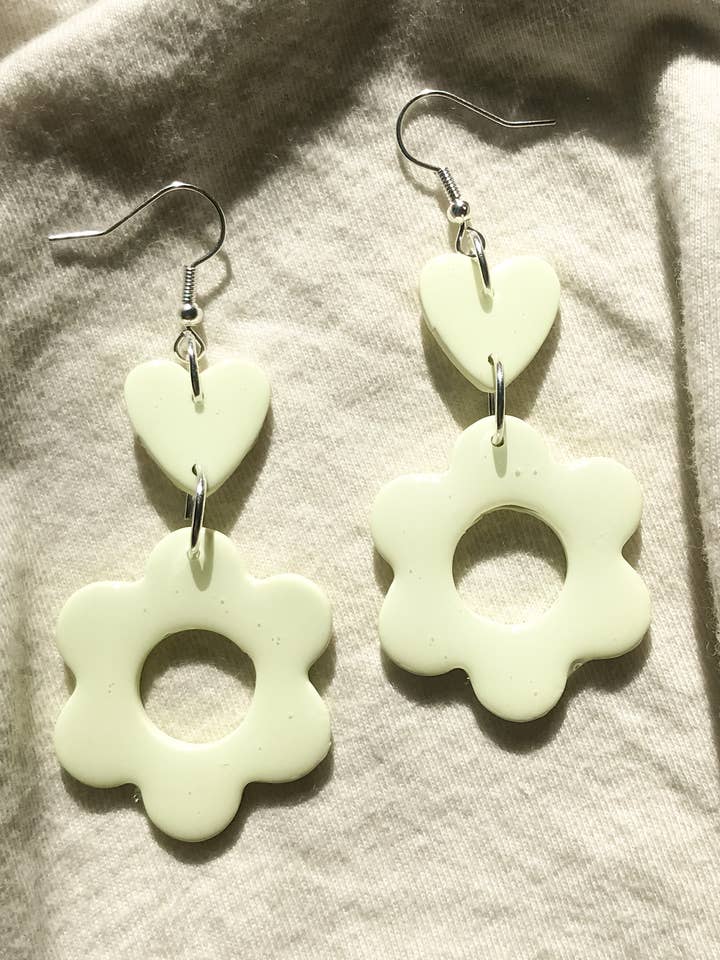 Yellow Flower Earrings for wholesale by Goobaclayco