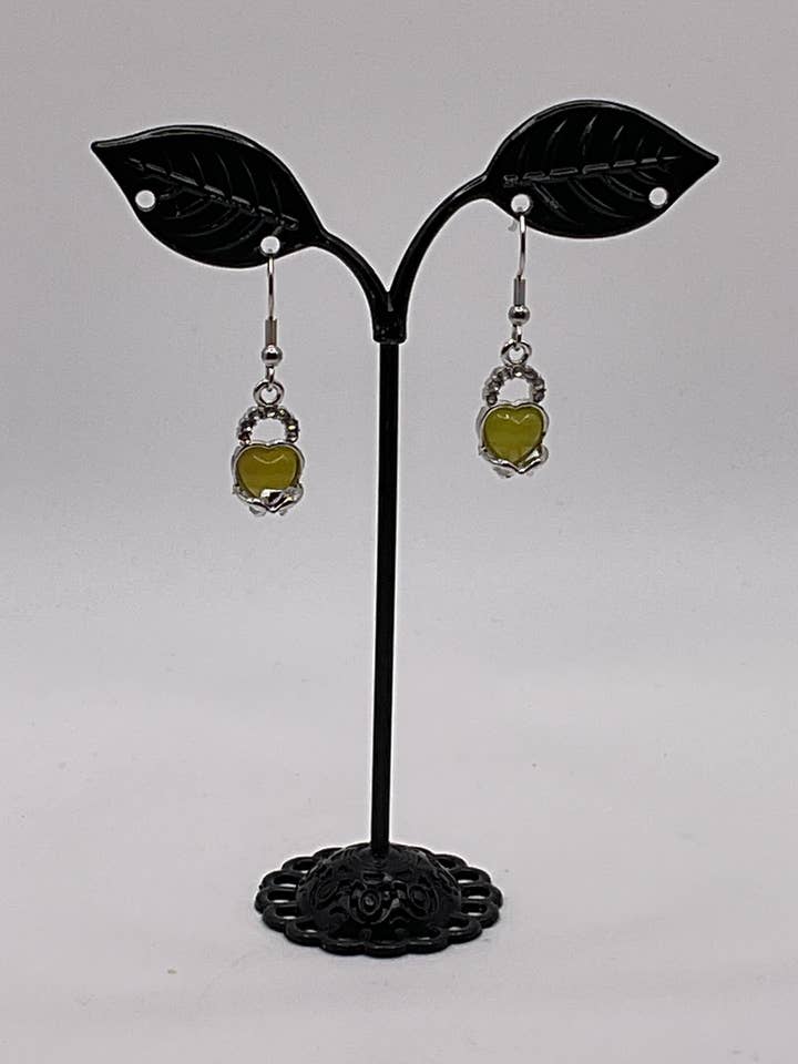 Yellow Topaz Heart Earrings for wholesale by S and E Hobbies and Collectables