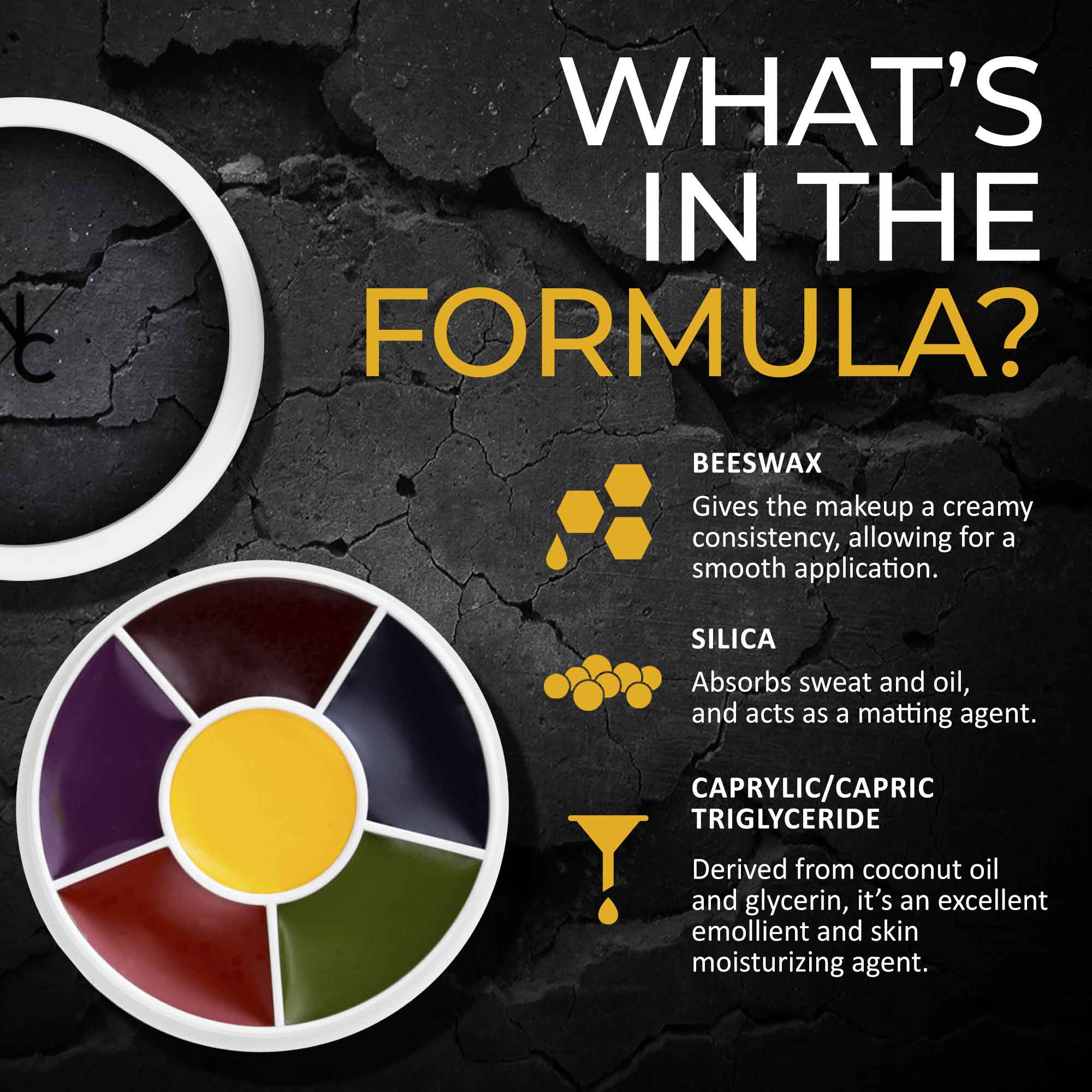 Narrative Cosmetics - Wholesale Face Paint/Play Makeup - Kids - 6 Color Bruise Wheel Professional SFX Cream Makeup6