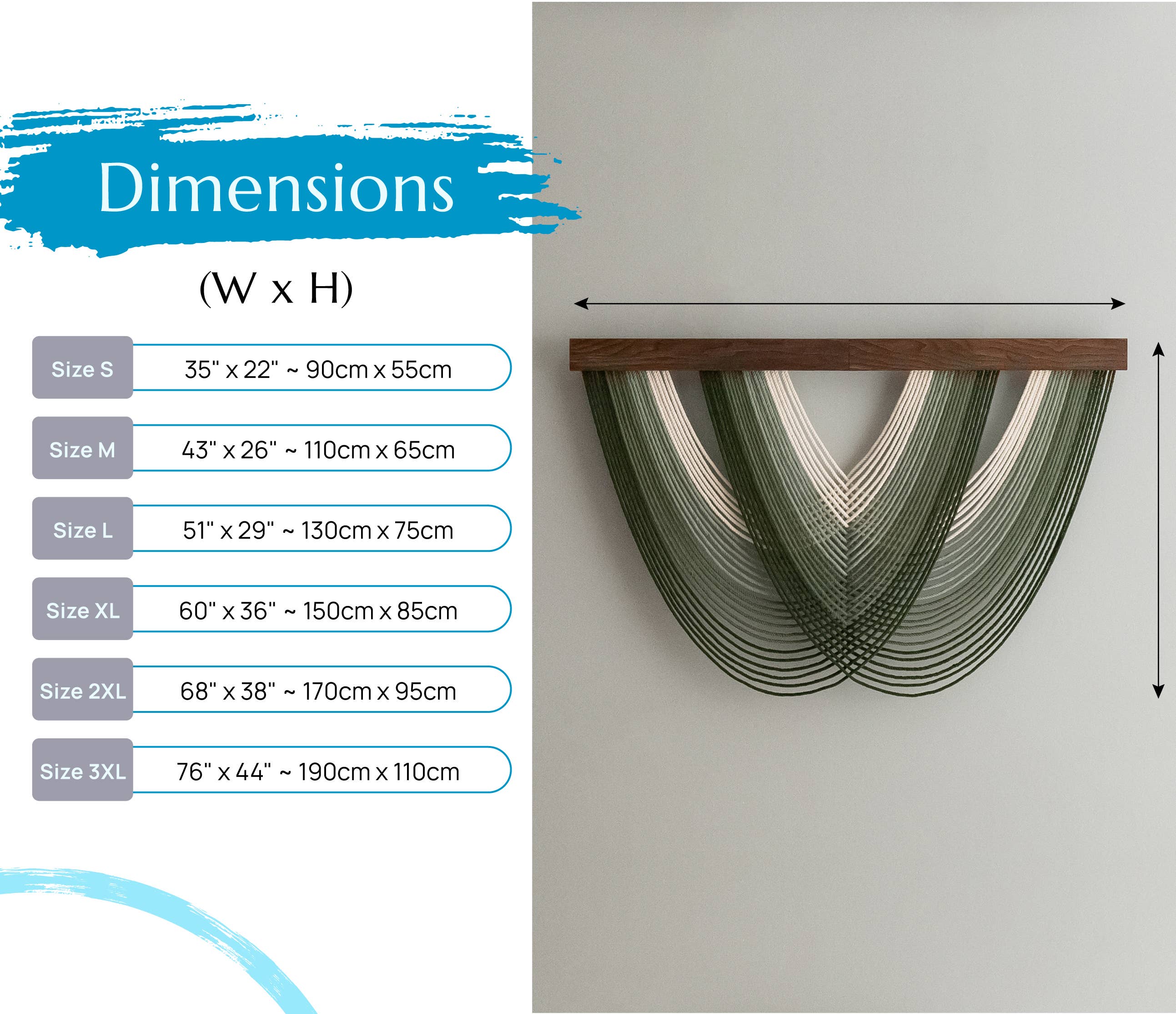 BeanDaikon - Wholesale Tapestry/Textile - Large Fiber Wall Art V161