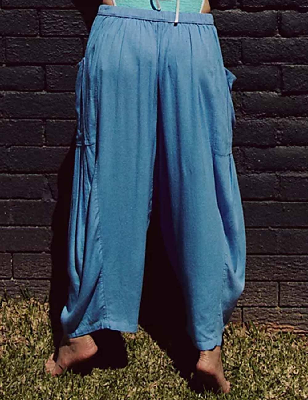 Sweetkama - Wholesale Pants - Women's - Ladies Elastic Waist String Tie Pocket Cuzy Pants24