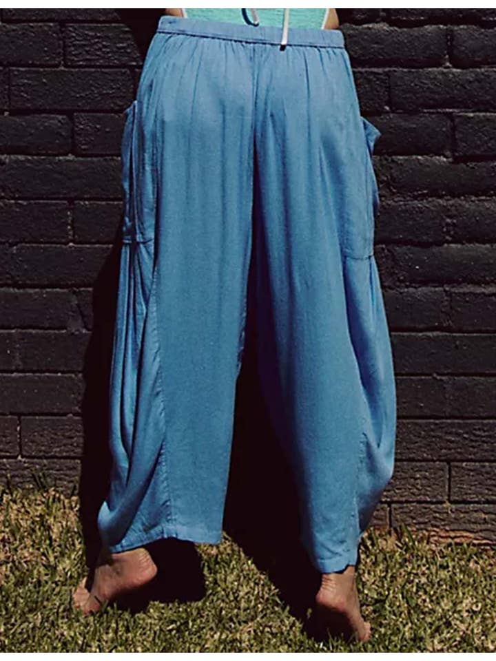 Sweetkama - Wholesale Pants - Women's - Ladies Elastic Waist String Tie Pocket Cuzy Pants24