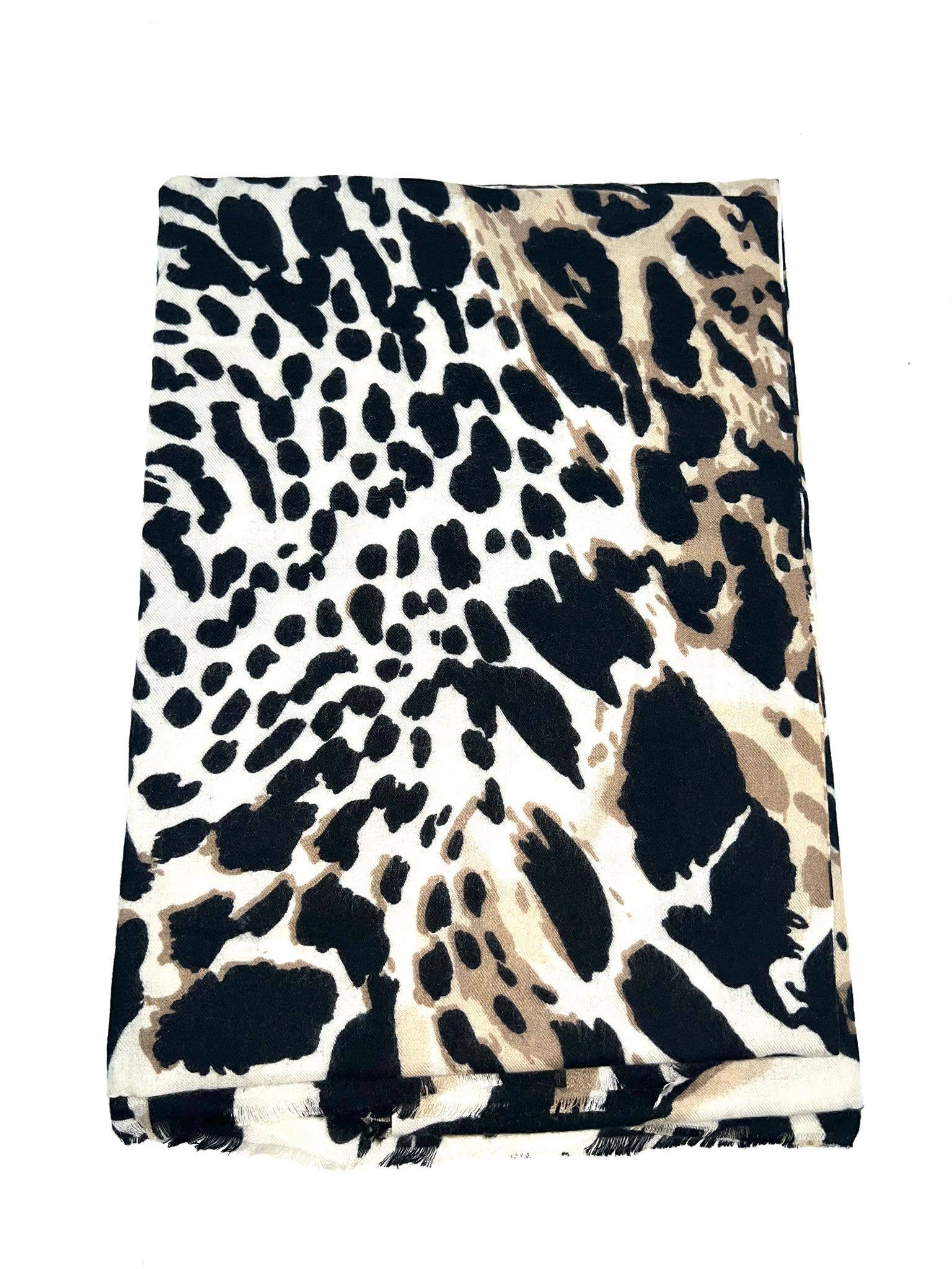 LINETA - Wholesale Scarf - Women's - LL-3 Thick Scarf with Leopard Pattern9