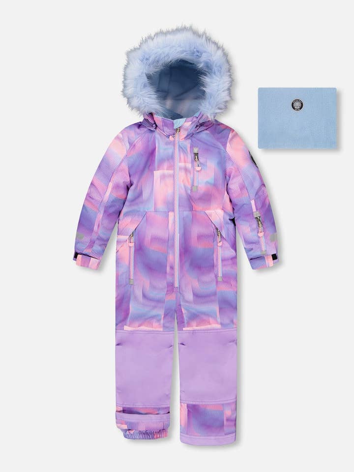 Mono de Nieve de Una Pieza Estampado Geométrico Púrpura para venta al por mayor de Deux par Deux