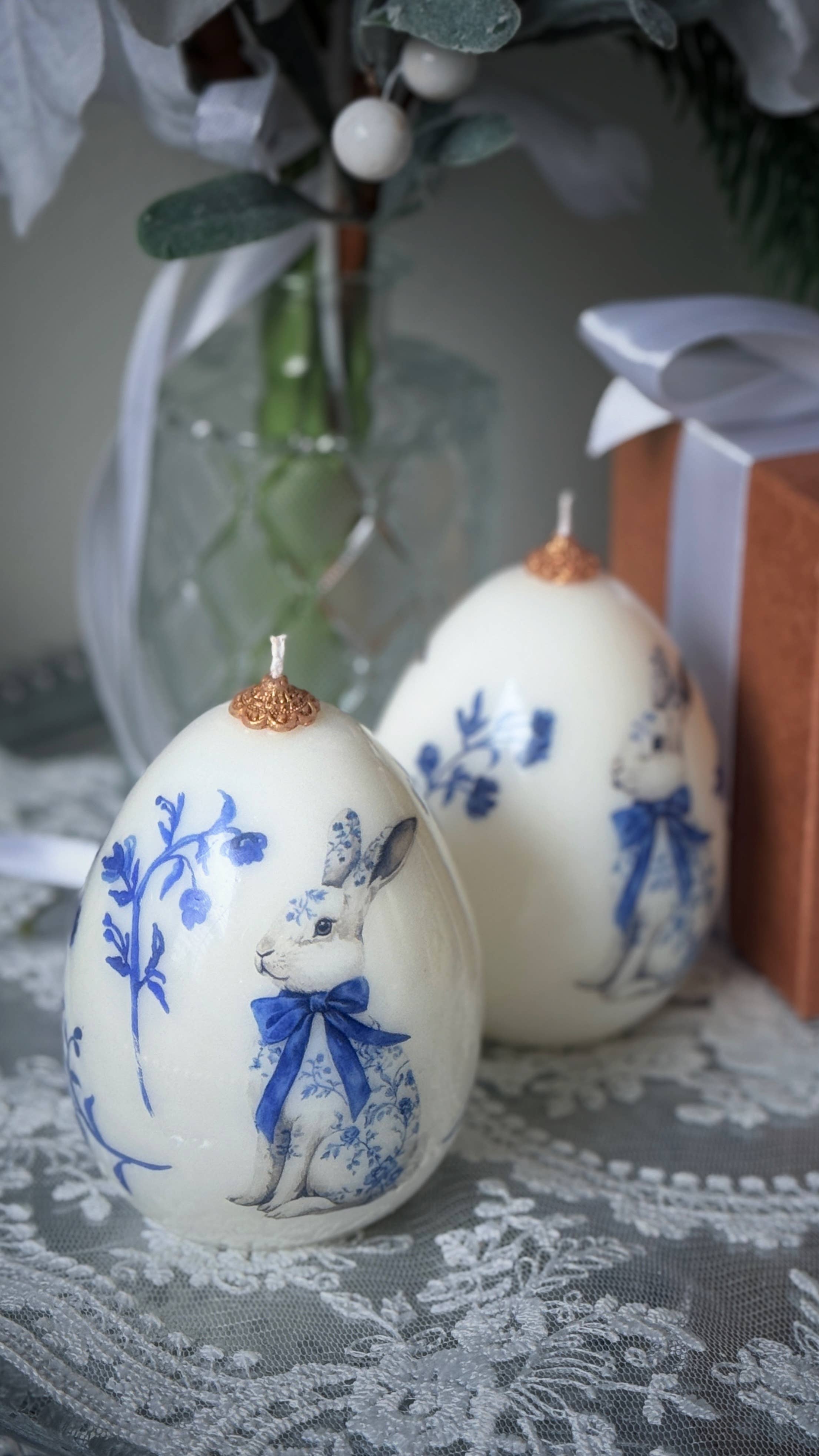 VR.candle - Wholesale Novelty Candle - Vintage Easter Egg Bunny Candle: Spring Rabbit Decor2