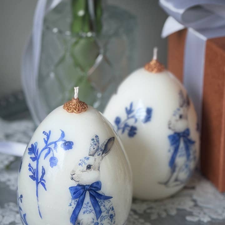 VR.candle - Wholesale Novelty Candle - Vintage Easter Egg Bunny Candle: Spring Rabbit Decor2