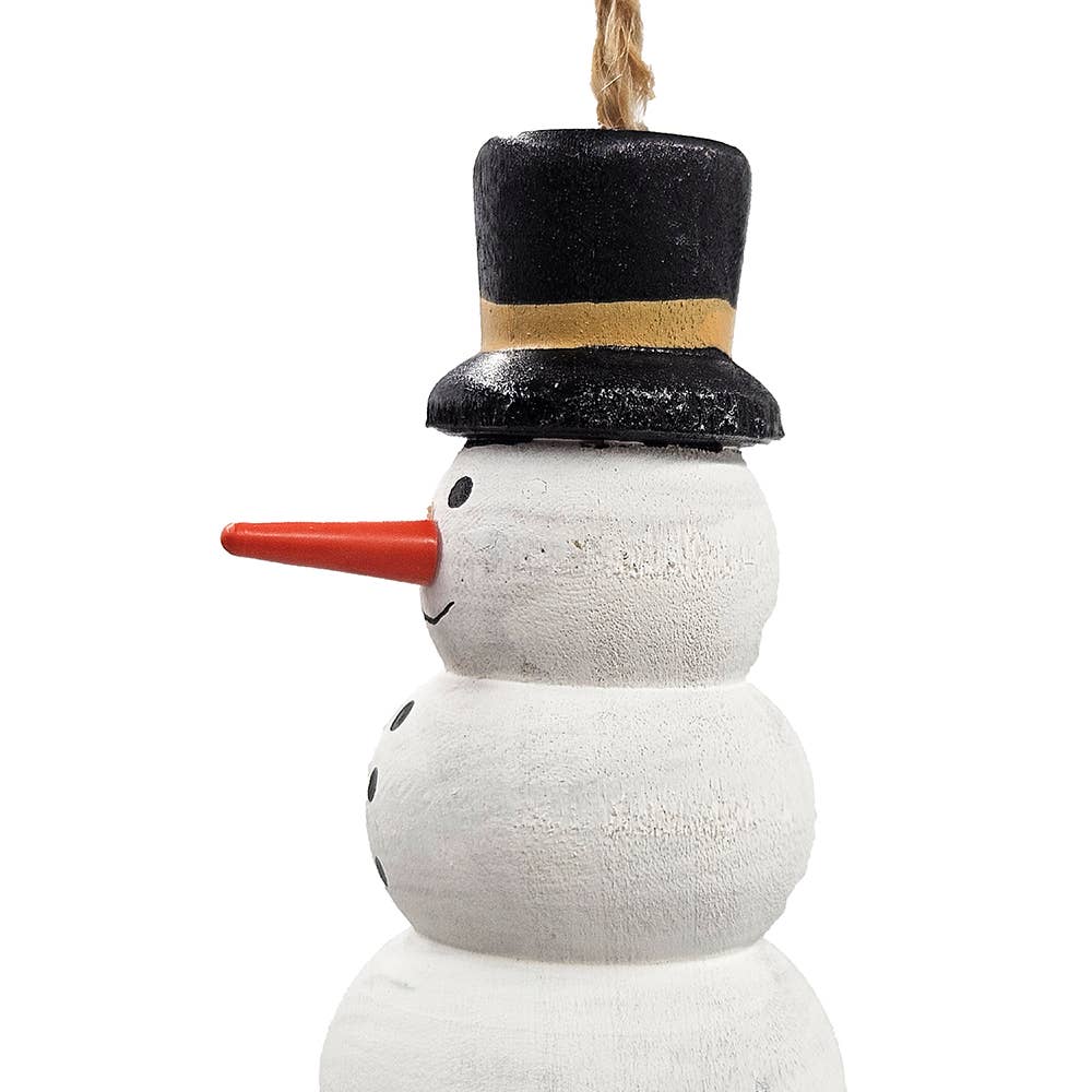 A&B Home Group Inc. – wholesale Ornament – 1.5x1.5x7'' Eucalyptus Wood Snowman Ornament3