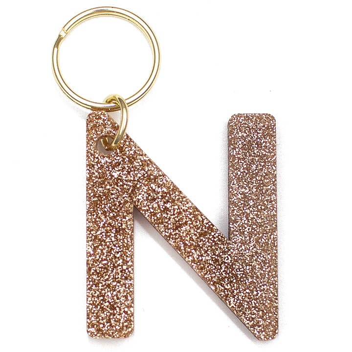 Lucky Feather – wholesale Nyckelringar - Dam – Glitter Nyckelring - Brev - N