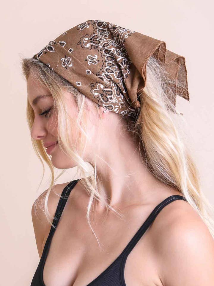 Muted Color Bandana - Perfect Summer & Everyday Accessory ☀️ for wholesale by Leto Accessories