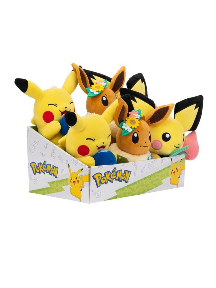 Pokemon 8“ Plush Spring Assortment in Display for wholesale by License 2 Play Toys