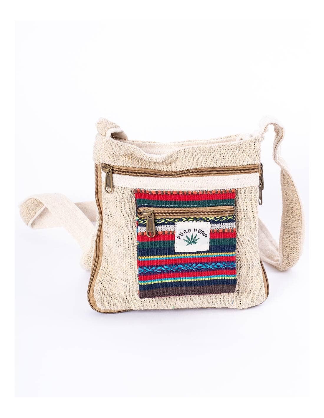 Kimago Look – Bolsa de ombro – Mulher por atacado – Bolsa pequena artesanal de cânhamo natural estilo boho transversal0