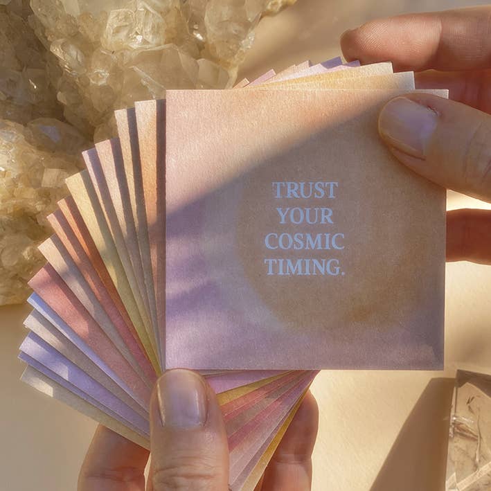 Anna Cosma - Wholesale Encouragement Card - TRUST YOUR COSMIC TIMING - MINI CARD - AFFIRMATION5