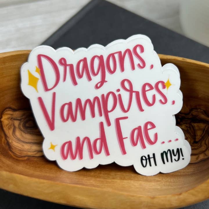 Dragons, Vampires, and Fae Sticker for wholesale by Mav & Molly Designs