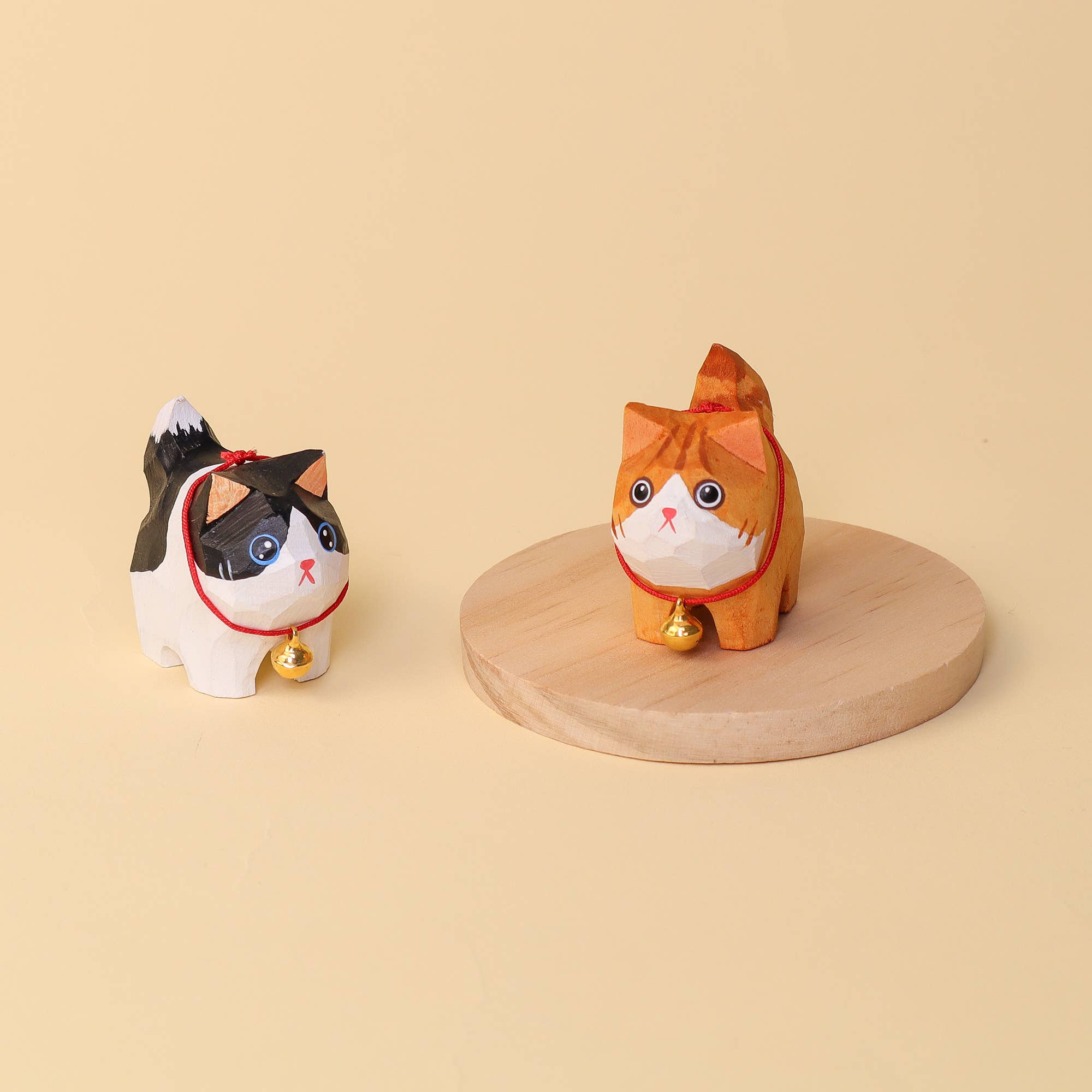 Kitsville - Wholesale Decorative Figurine - Hand-Carved Wooden Cats (Two Cats) – Gift for Cat Lovers7