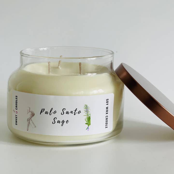 PALO SANTO AND SAGE for wholesale by Sweet U Candles
