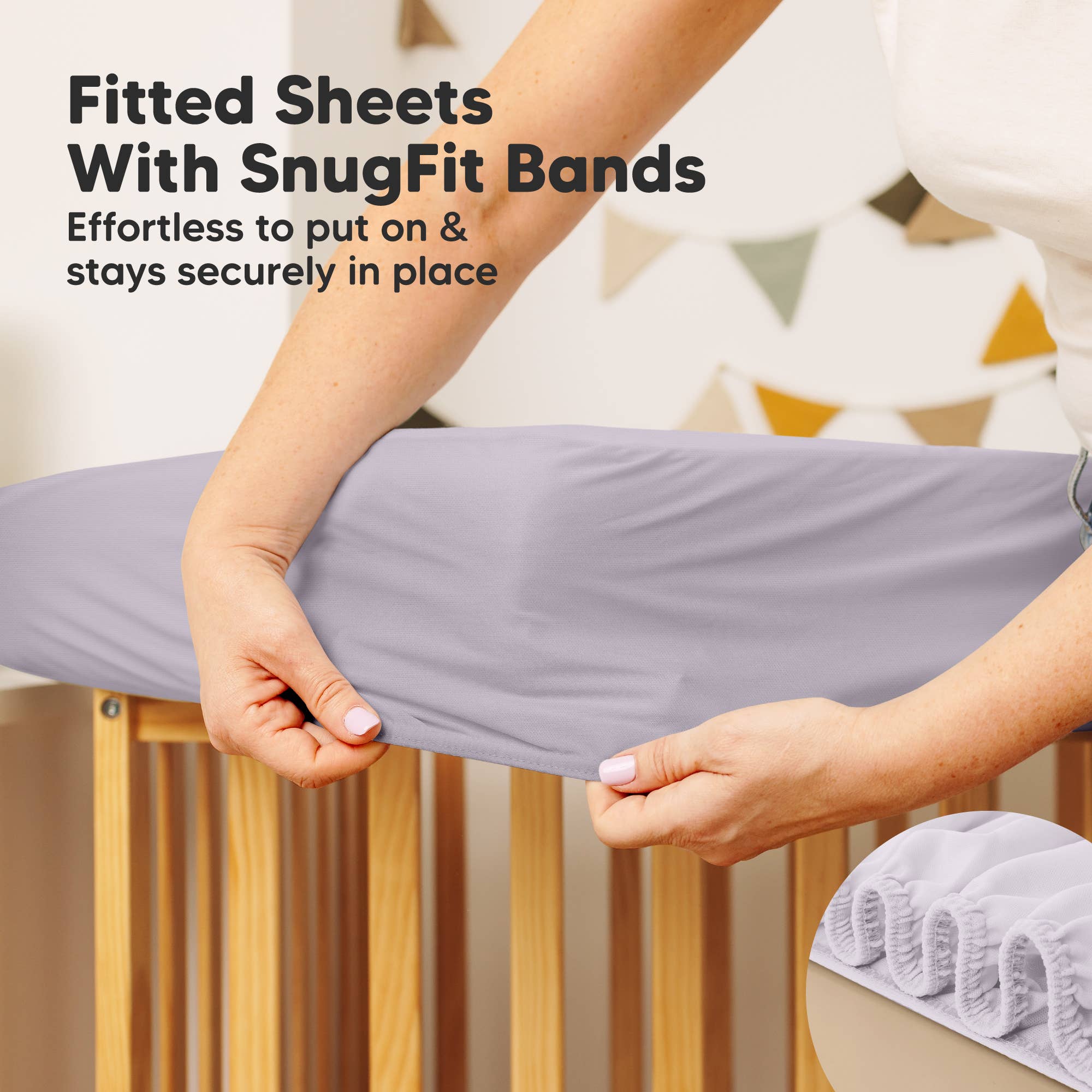 Tidsel 2-pak Quin Protect+ vandtæt madrasbeskytter til tremmeseng for engroshandel på Faire6