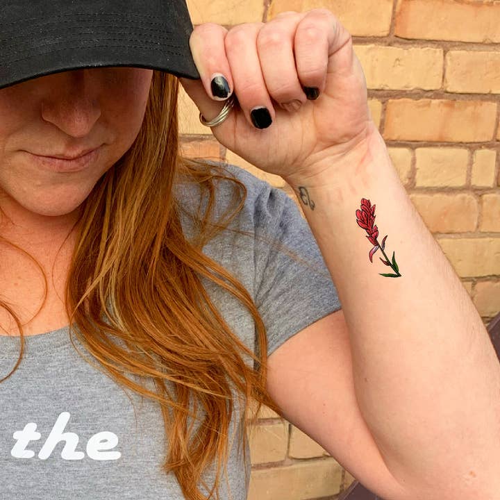 Corvidae drawings & designs - Wholesale Temporary Tattoo - Indian Paintbrush Temporary Tattoo
