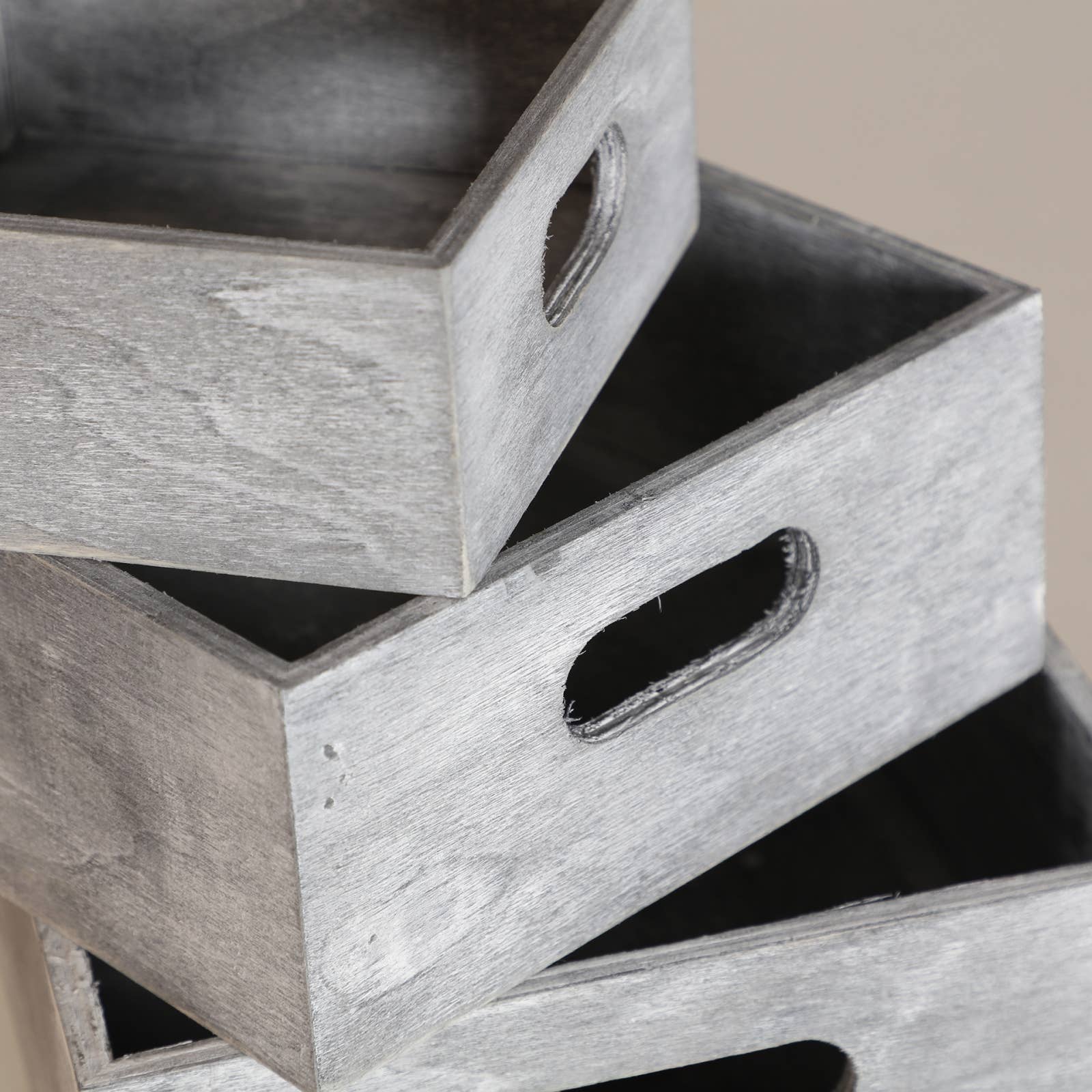 B&B - Vente Boîtes décoratives - Boîte J/3, En Bois De Peuplier, De Couleur Grise, De 20X20X9cm1