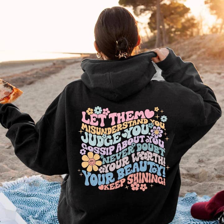 Let Them Retro Vibe Hoodie - Inspirational, Motivational for wholesale by The Tiny Closet