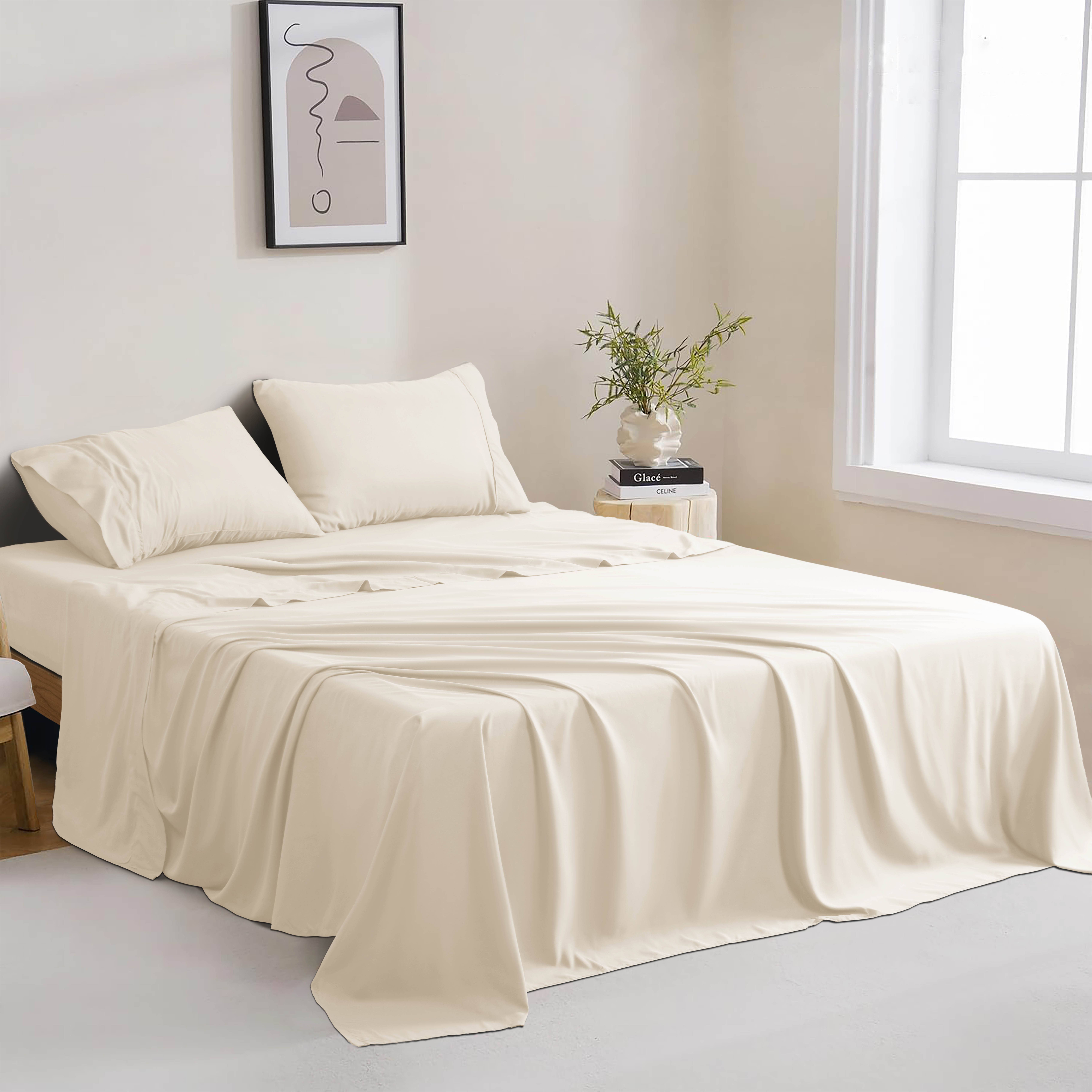 Qatan – wholesale Sheet set – 4 Piece Microfiber Sheet Set - 16" Deep Pocket Fitted Sheet4