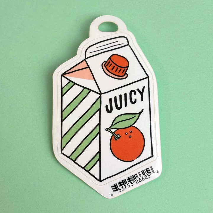 Klistermärke för saftig apelsinjuicekartong för wholesale av Jacqueline Colley