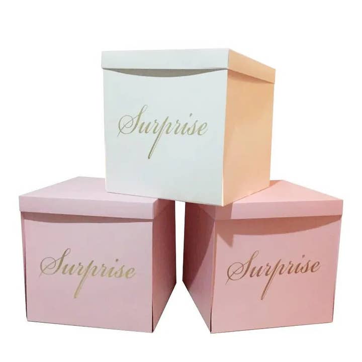 Large Open Surprise Gift Box - Various Colors - For Gender Reveal / Gift / Proposal for wholesale by Elegant Design Supply