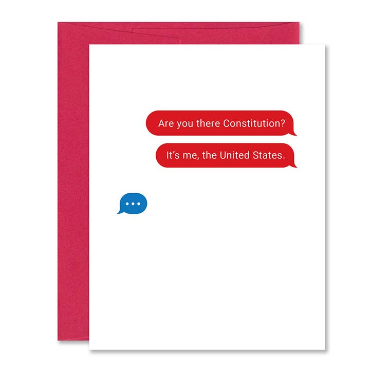 Jones Street Press – wholesale Everyday greeting card – Funny Political Greeting Card for Democracy, Resistance