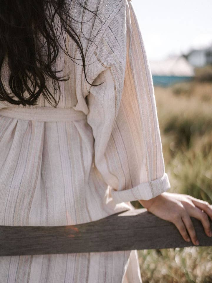 STRIPED KIMONO ROBE for wholesale by Nazire