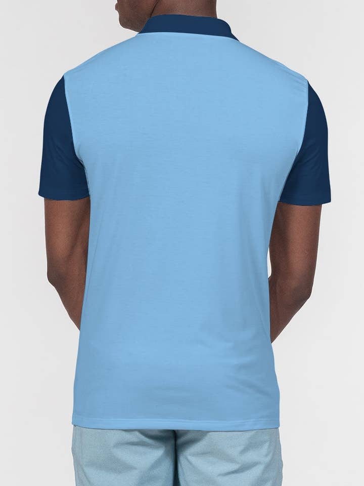 DMC Baby Blue Kurzarm-Poloshirt für Herren für den Großhandel von Don Majure