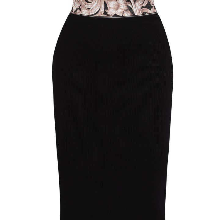 GONNA A TUBINO IN COTONE A COSTE CON VITA ELASTICIZZATA IN PERLA BAROCCA - ESSENTIALS per la vendita all'ingrosso da parte di Fashion Roots