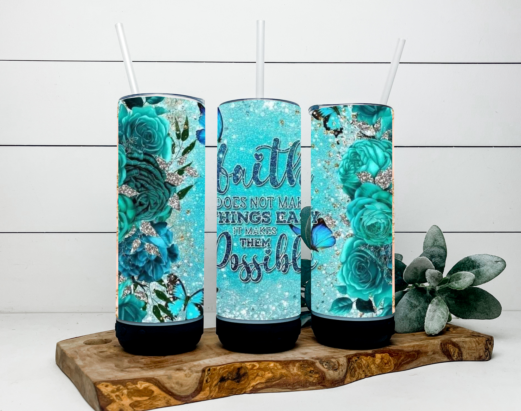 FaithHopeFashionsLLC - Wholesale Insulated Mug/Tumbler - Faith makes things possible Bluetooth speaker tumbler0