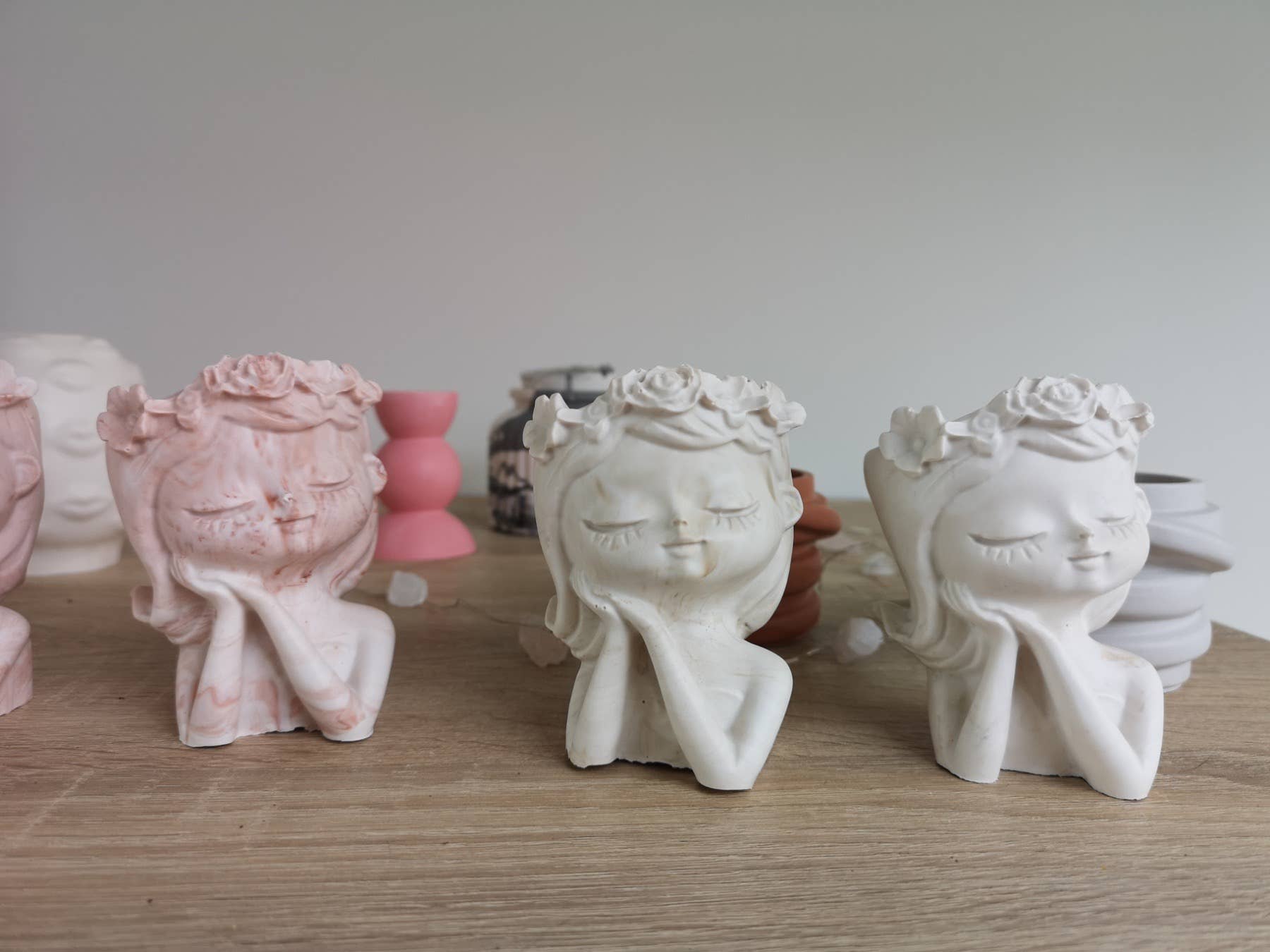 Sweet Happiness - Vendita all'ingrosso Vasi per piante - Vaso Tessa a forma di testa di bambina0