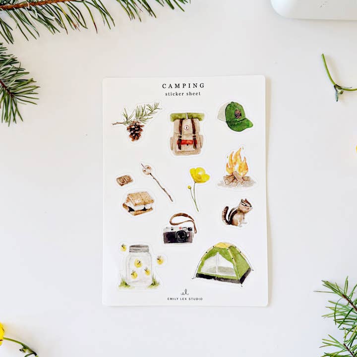 emily lex studio - Wholesale Sticker - camping sticker sheets