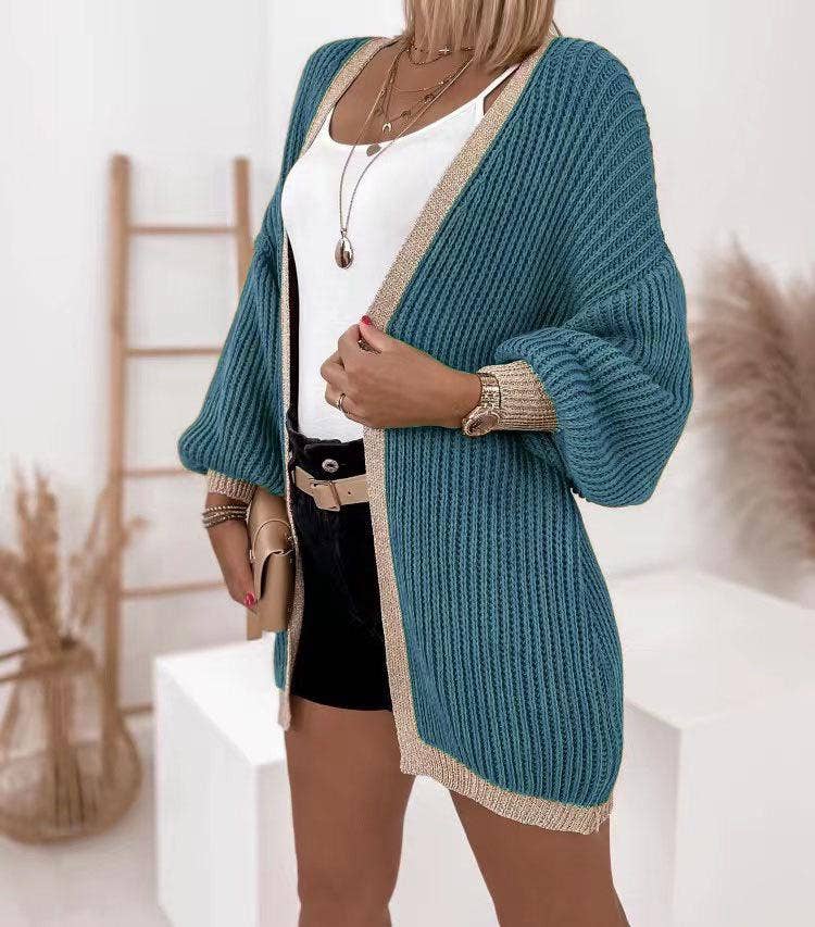 ESTEE BROWN - Wholesale Cardigan - Women's - Lurex vest - 19637