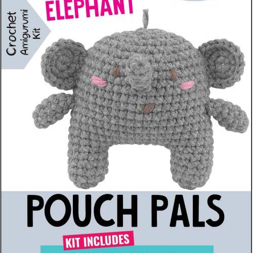 Knitty Critters - Pouch Pals 3 - Sid Elephant for wholesale by Creative World of Crafts