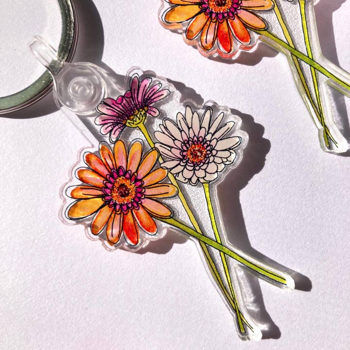 Llavero Gerber Daisy para venta al por mayor de stickersbyjodi