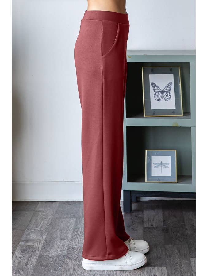 7th Ray - Wholesale Pants - Women's - Solid Modal Tech Elastic Waist Pants with Pockets P57702