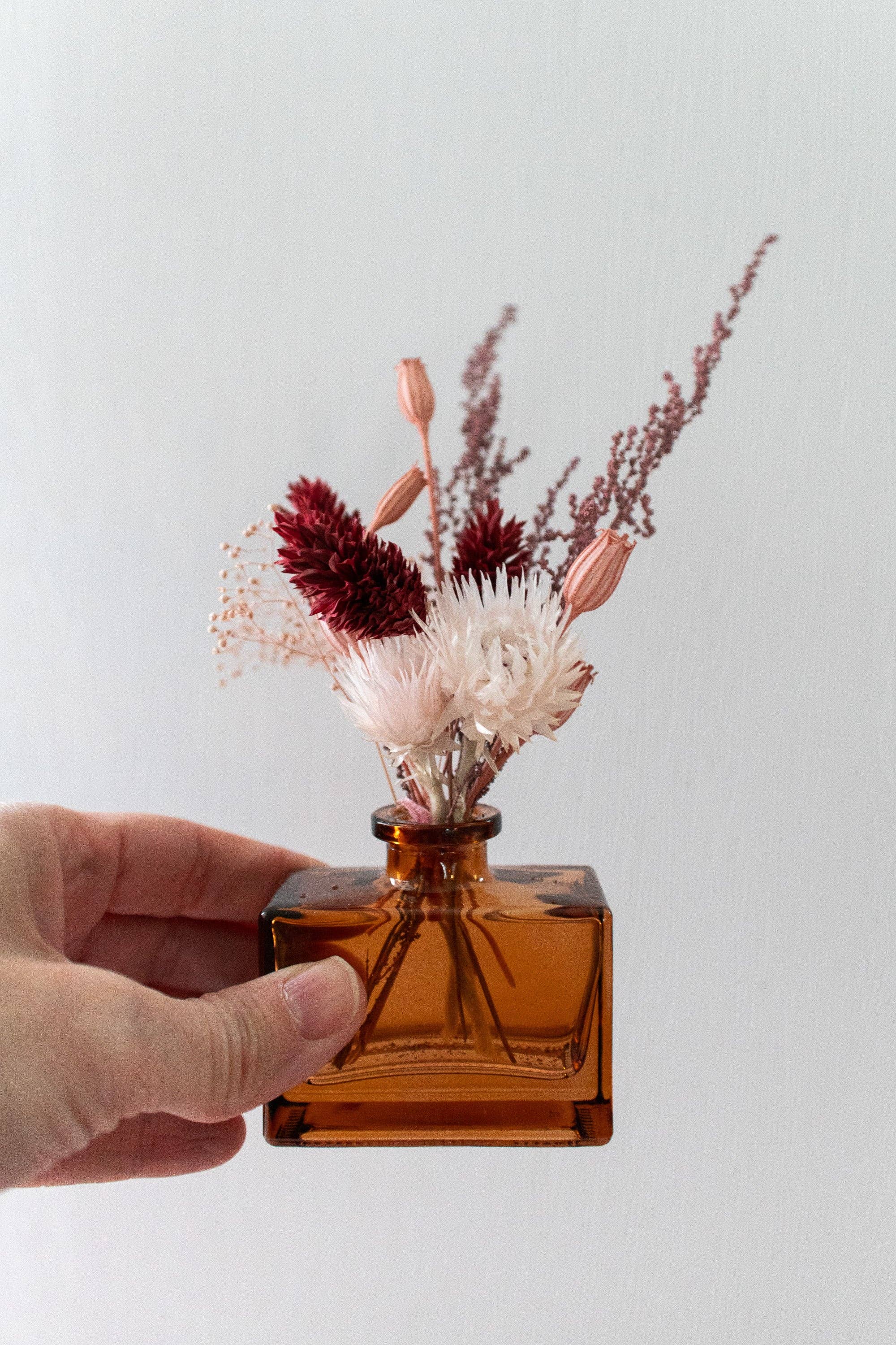 Gather Goods Co - Cards, Coasters, Tea Towels, Art, Mugs - Wholesale Dried/Pressed Flowers - Micro Dried Flower Arrangement in A Glass Bud Vase9