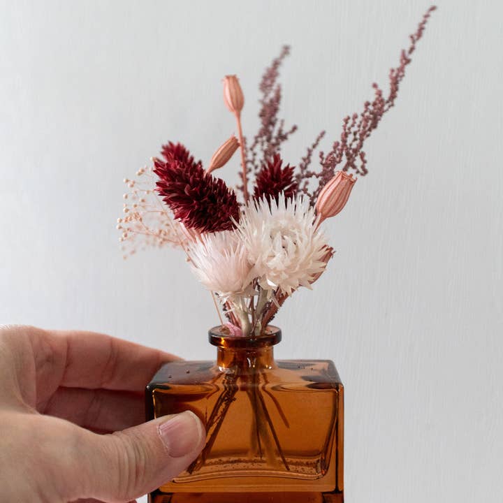 Gather Goods Co - Cards, Coasters, Tea Towels, Art, Mugs - Wholesale Dried/Pressed Flowers - Micro Dried Flower Arrangement in A Glass Bud Vase9