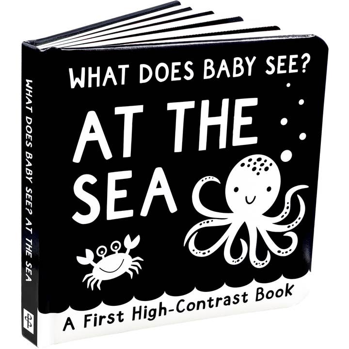 Peter Pauper Press - Wholesale Baby & Toddler Book (0-2) - What Does Baby See? - At The Sea - A High Contrast Board Book