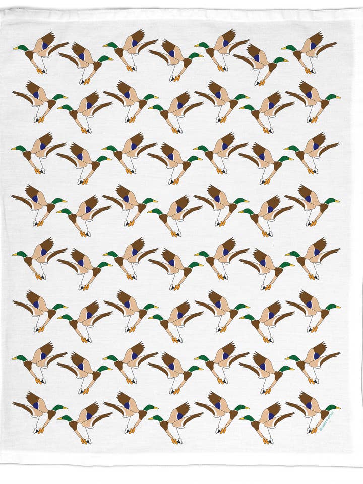 Pato-real, Toalha de chá de algodão orgânico por atacado de Coast & Cotton