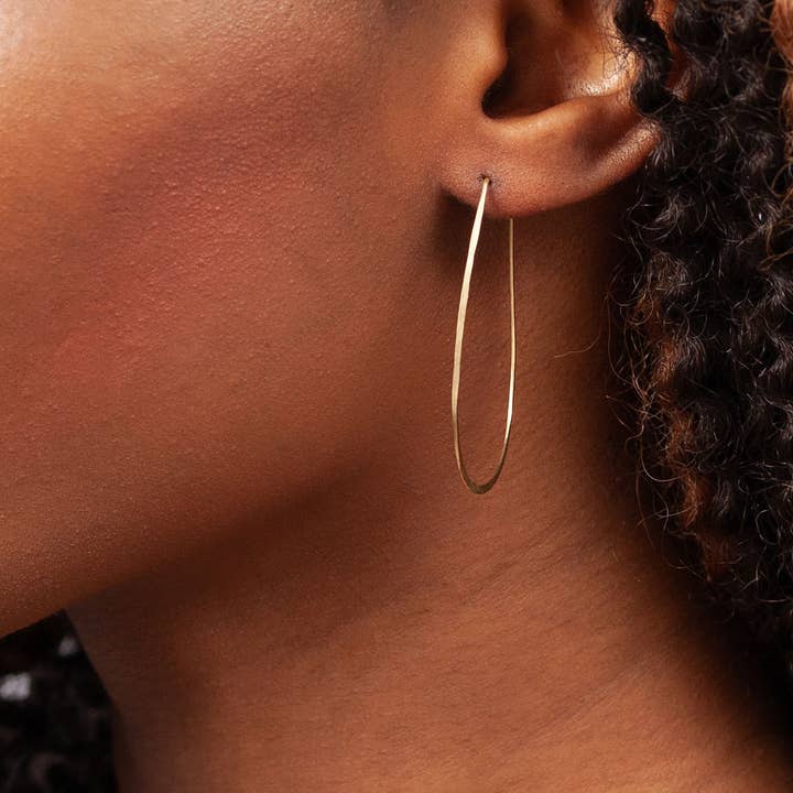 Forai - Wholesale Hoop Earrings - Azmera Hammered Hoop Earrings in 14K Gold Filled1