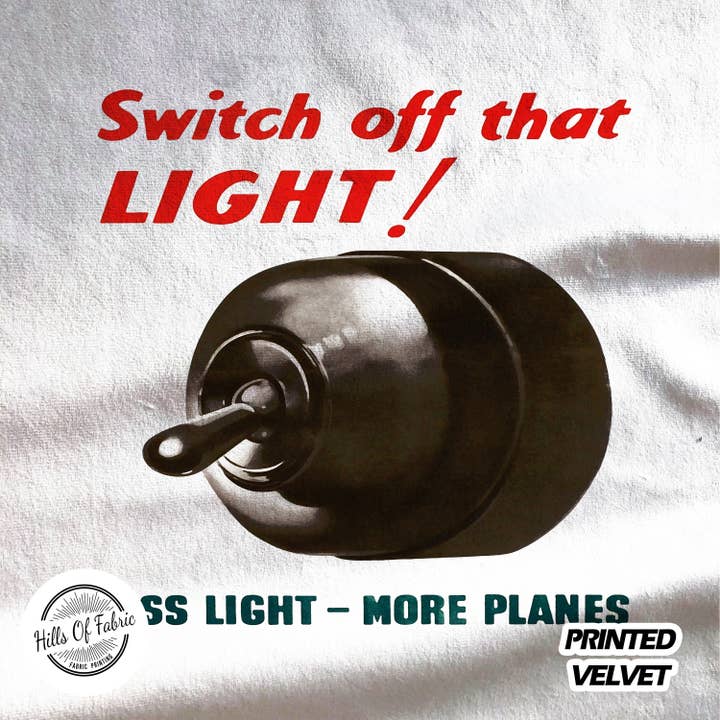 Éteignez ce panneau de tissu imprimé léger pour la vente par Hills Of Fabric