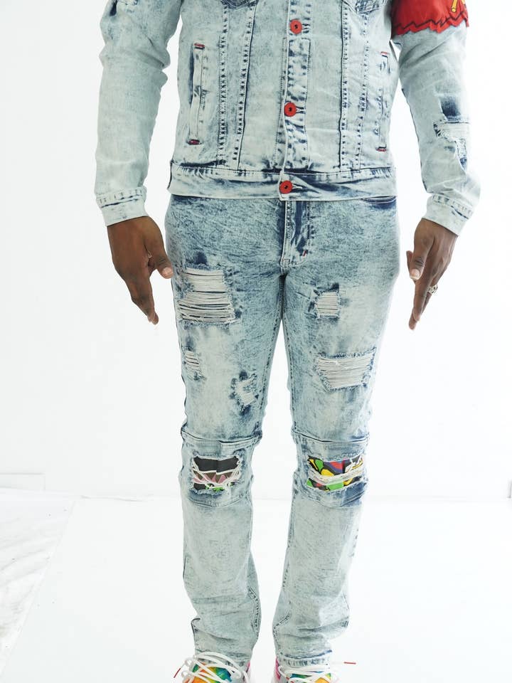 M1964 Makobi Hunting Season Denim Jeans - Light wash for wholesale by Makobi